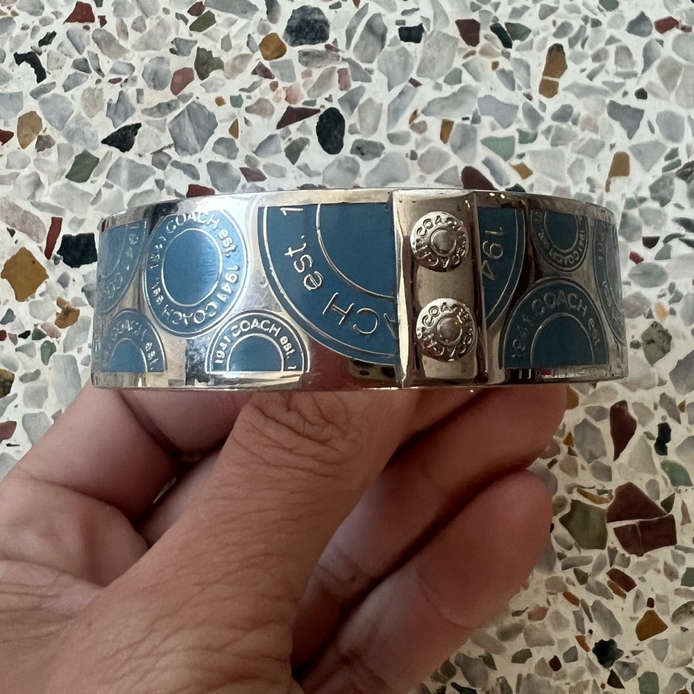 Coach Bracelet - blue and silver